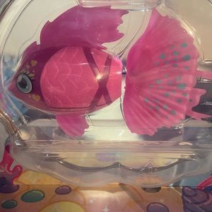 Lil’ Dippers Fish Tank Neon Live Pet toy pink NIB